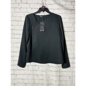 Zara‎ Basic Collections Women’s Long Sleeve, Black Blouse Size Medium New